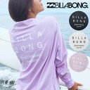 ネコポス発送! 送料無料 長袖ラッシュガード ビラボン BILLABONG レディース MORFY LOGO LS BOAT NECK TEE RASH 長袖 ...