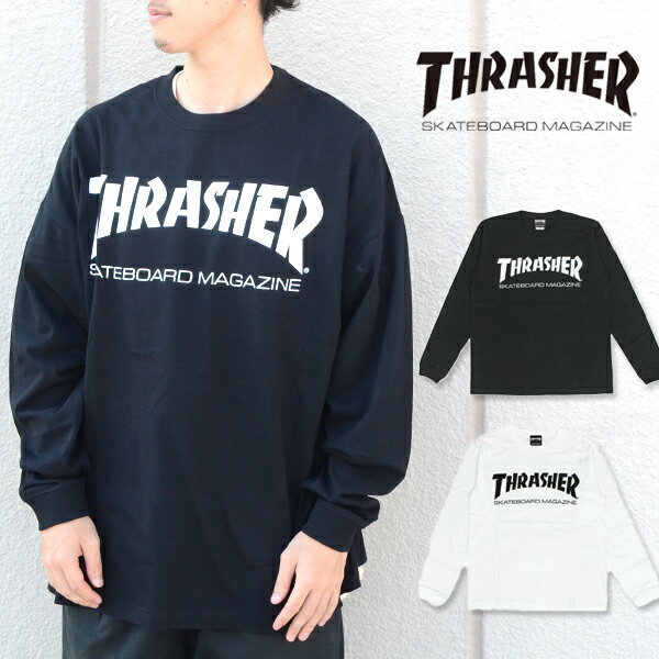 30%off 送料無料 長袖 Tシャツ THRASHER スラッシャー メンズ ロゴ MAG MULTI SLEEVE LOGO L/S TEE ビックシルエット ロゴTシャツ プリントTシャツ ロンT スケーター スケボー スノボ 大きいサイズ