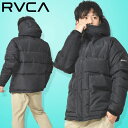 処分特価 半額 58%off 送料無料 中綿ジャケット RVCA ルーカ メンズ CRUCIAL PUFFER HD JACKET ブラック 黒 ジャケット ナイロン 中綿 ロゴ スケートボード スノーボード