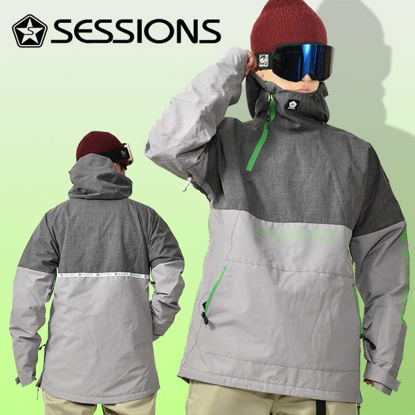 ラスト1着 Mサイズ 43%off 送料無料 スノーボードウェア セッションズ SESSIONS CENTRAL ANORAK PULLOVER JACKET メンズ ジャケット スノボ スノーボード スノーボードウエア SNOWBOARD WEAR スキー