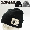 ゆうパケット対応可能! ビーニー NOVEMBER ノベンバー スノー ボード BEANIE ブラック ニット帽 帽子 ビーニー メンズ レディース ユニセックス スノボ スノー スノーボード