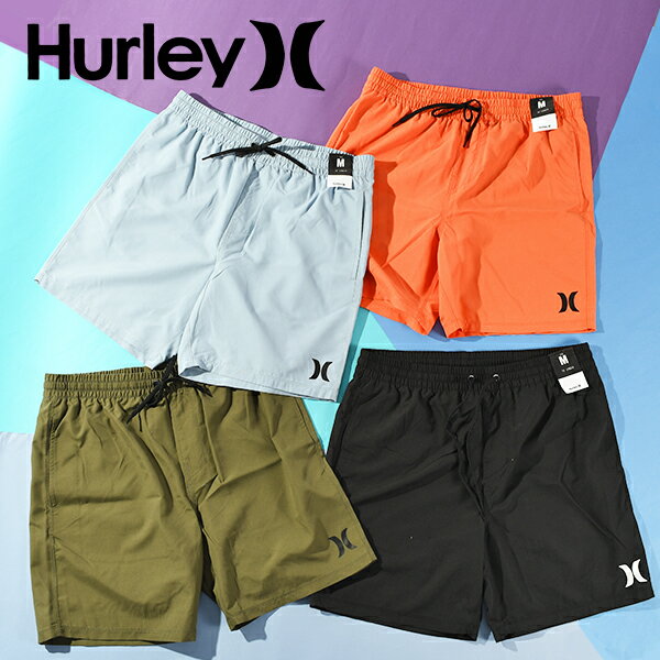 ゆうパケット発送！ 送料無料 サーフパンツ HURLEY ハーレー メンズ 水着 水陸両用 OAO SOLID VOLLEY 17 インナー無し ハーフパンツ サーフパンツ サーフ ショーツ パンツ ショートパンツ 海水パンツ アウトドア プール 海水浴 野外フェス 2023春夏新作