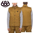 55%off 半額以下 ラスト1着 Mサイズ 送料無料 スノーボードウェア 686 SIX EIGHT SIX シックスエイトシックス Thermal Puff Vest メンズ ベスト ジャケット スノボ スノーボード スノーウェア M2WVST01
