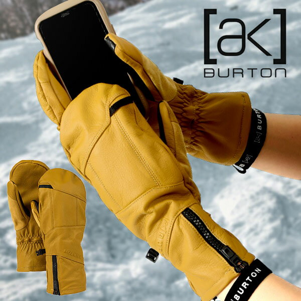 送料無料 ミトン グローブ バートン BURTON ak Leather Tech Mitten メンズ レディース ユニセックス レザー 本革 天然皮革 手袋 スノボ スノーボード スマホ対応 スマートフォン対応 タッチパ…