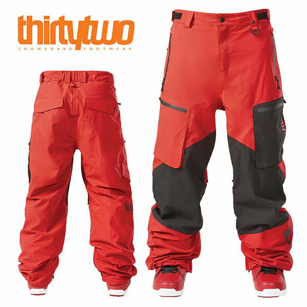 送料無料 スノーボードウェア ThirtyTwo 32 サーティー トゥー TM PANT メンズ パンツ レッド スノボ スノーボード ボトムス メンズ サーティーツー 日本正規品 2023-2024冬新作 25%off