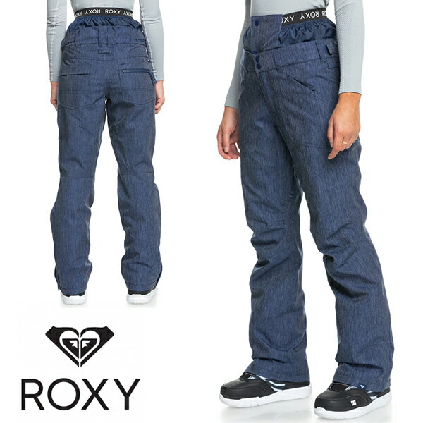 送料無料 スノーウェア ROXY ロキシー スノーパンツ レディース SNOWHOLIC DENIM PANT デニム スノーボード スノボ スキー スノー ウェア パンツ ERJTP03242 2023-2024冬新作 25%off