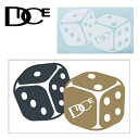ゆうパケット対応可能! ステッカー DICE ダイス STICKER サイコロ ロゴ スノボ スノーボード ダイカット カッティングシート