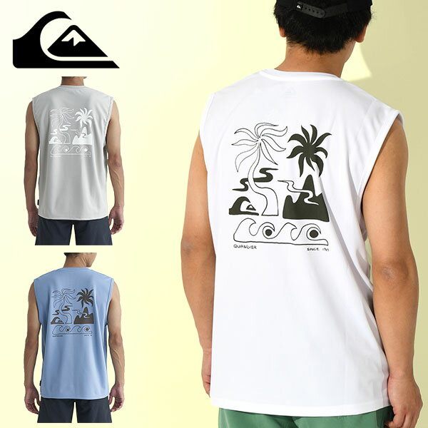 ■商品コメント &nbsp; QUIKSILVER（クイックシルバー） TROPICAL BREEZE SL 紳士・男性用 快適性の高い素材を使用したノースリーブのラッシュガード。 透けにくく、ハリ・コシと軽い着心地を両立した生地感が特徴。 最高値UPF50＋で紫外線から肌を守ります。 左胸と背中に今シーズンのストーリーを象徴するグラフィックをプリントしました。 シルエットは程良くゆとりのあるルーズフィット。 速乾性もあるので、サーフシーンだけではなくトレーニングやプールなどにもおすすめです。 プールやビーチ、海水浴、様々なアウトドアシーンでいまや必需品のアイテムです。 QLY241007 &nbsp; ■商品詳細 &nbsp; ■ブランド QUIKSILVER（クイックシルバー） ■商品名 TROPICAL BREEZE SL ■品番 qly241007 ■素材 ポリエステル100％ ■サイズ M / L / XL &nbsp; ■商品カラーにつきまして &nbsp; 可能な限り商品色に近い画像を選んでおりますが、 閲覧環境等により画像の色目が若干異なる場合もございますので、 その旨をご理解された上でご購入ください。 &nbsp; ■返品交換につきまして &nbsp; 当商品は使用（試着を含む）・未使用に限らず、ご購入後の返品・交換はご遠慮願います。 ご注文時のサイズ・カラーの間違いにつきましてはご購入後お早めにご連絡くださいませ。商品発送後の対応は致しかねます。 &nbsp; メーカー希望小売価格はメーカー商品タグに基づいて掲載しています