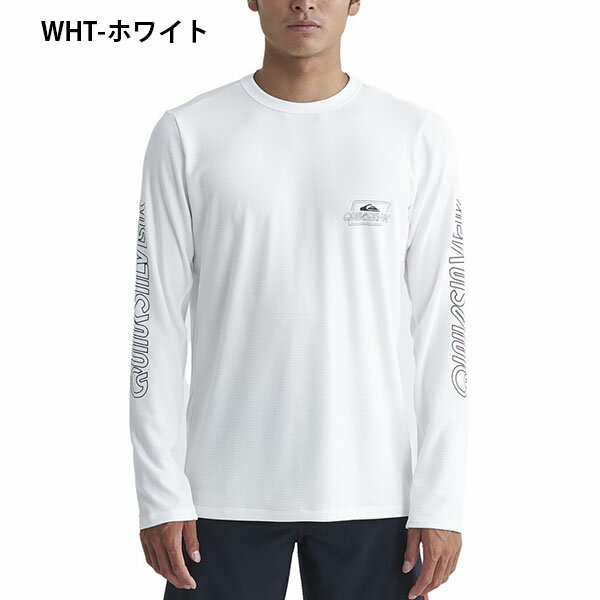 送料無料 ラッシュガード メンズ クイックシルバー QUIKSILVER 長袖 LINE BY LINE ACTION LS ロゴ 水着 UVカット ロンT スイムウェア Tシャツ サーフィン ボディボード プール 海水浴 マリンスポーツ アウトドア QLY241031 2024春夏新作 10%off 3