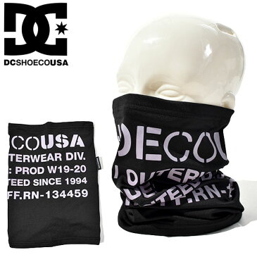 ネックウォーマー DC Shoes ディーシー シューズ メンズ CANVAS NECKWARMER ブラック 黒 ロゴ ネックゲイター 防寒 スノーボード スノボ スキー スケートボード スケボー ディーシー シュー 2019-2020冬新作 19-20 19/20 10%off