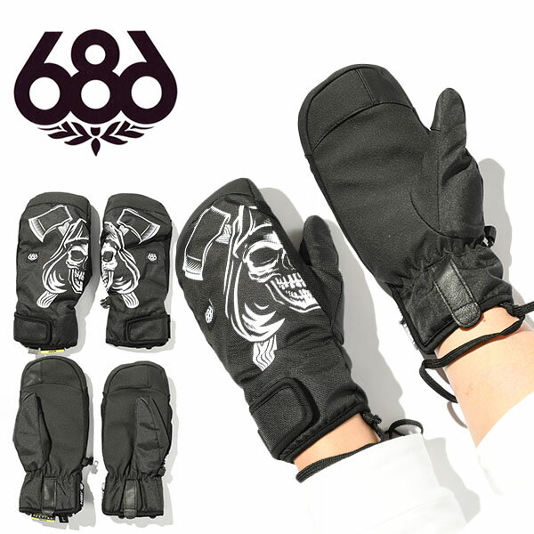 30%off 送料無料 手袋 686 SIX EIGHT SIX シックスエイトシックス MOUNTAIN MITT GLOVE メンズ ブラック 黒 ミトン スノーグローブ グローブ スノボ スノーボード スキー ウインタースポーツ L9WGLV17