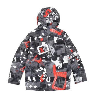 送料無料 スノーボードウェア QUIKSILVER クイックシルバー MISSION PRINTED YOUTH JK グレー 灰 キッズ ジュニア 男の子 ジャケット スノーボード スノボ ウェア スノーパンツ 30%off