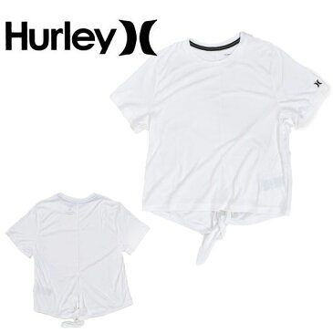 35%off 半袖ラッシュTシャツ HURLEY ハーレー レディース QUICK DRY OAO KNOT SURF TOP ホワイト 白 ロゴ UVカット ラッシュガード 紫外線対策 ラッシュ ロング サーフィン 海 海水浴 サーフ プール ランニング アウトドア