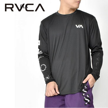 送料無料 RVCA ルーカ 長袖 ラッシュガード メンズ 水着 サーフィン ハイブリット 水陸両用 ボディーボード ラッシュ サーフ 海 ビーチ 袖ロゴ ラッシュ Tシャツ BA041850 BA041-850 2020春夏新作 15%off