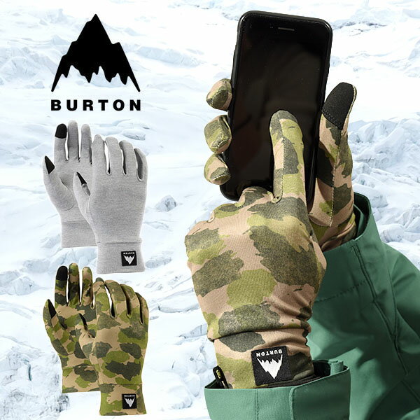 ゆうパケット対応可能！ タッチパネル対応 インナーグローブ バートン BURTON TOUCHSCREEN LINER スマホ対応 メンズ レディース グローブ 手袋 スノボ スノーボード スキー 2022-2023冬新作 22-23 22/23