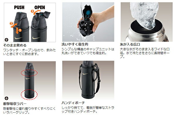 水筒ナイキNIKEハイドレーションボトル1.0L保冷専用直飲みサーモススポーツボトルFFC1002FNステンレス魔法瓶得割22【あす楽対応】