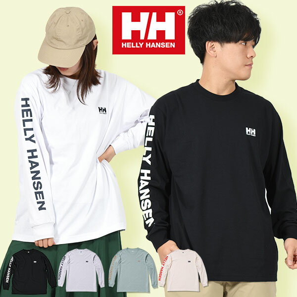 送料無料 ヘリーハンセン 袖ロゴ 長袖Tシャツ ロンT メンズ レディース HELLY HANSEN L/S Letter Tee レター ティーオーバーサイズ 抗菌消臭 速乾 2023春新作 he32331