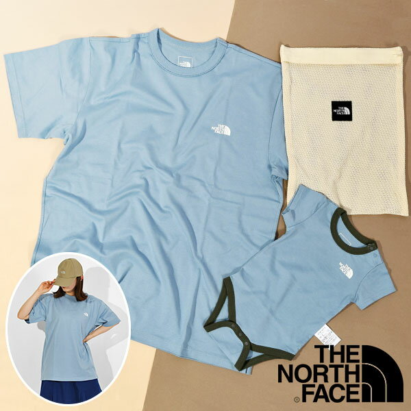 送料無料 2点セット ノースフェイス 半袖Tシャツ ロンパース メンズ レディース キッズ 子供 THE NORTH FACE CR S/S Tee & Baby Rompers Set ショートスリーブ ロンパースセット 収納袋付き nt…