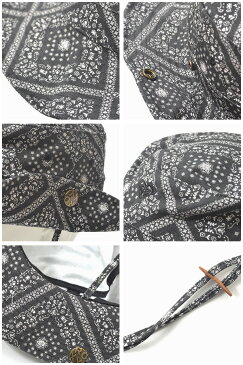 半額 50%off サファリハット ROXY ロキシー キッズ ジュニア 子供 MINI VACAY ALL DAY ストラップ付き 総柄 ハット あご紐 帽子 サーフ アウトドア 通学 水あそび 熱中症対策