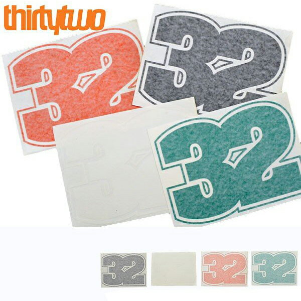 ゆうパケット対応可能！ ステッカー ThirtyTwo 32 サーティーツー STICKER LOGO 27.5×20.5cm カッティングシート ロゴ スノーボード スノボ スケートボード サーティー トゥー