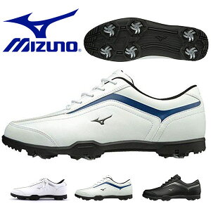 送料無料 軽量 ゴルフシューズ ミズノ MIZUNO メンズ T-ZOID ゴルフ ソフトスパイク シューズ 靴 シューレース 靴紐 ホワイト 白 スポーツ 得割16