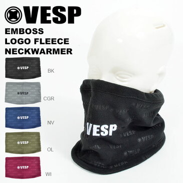 ネックウォーマー VESP ベスプ EMBOSS LOGO FLEECE NECKWARMER フェイスマスク フリース 防寒 スノーボード メンズ レディース ユニセックス18/19 30%off