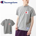 ゆうパケット対応可能！半額 50%off 半袖 Tシャツ チャンピオン Champion メンズ T-SHIRT ビッグロゴ グレー C3-R304