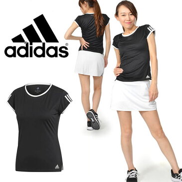 30%OFF 半袖 Tシャツ adidas レディース TENNIS CLUB 3ST TEE 吸汗速乾 テニスウェア スポーツウェア 部活 クラブ 練習 合宿 3本ライン FRO19【あす楽対応】