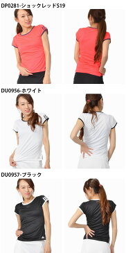 30%OFF 半袖 Tシャツ adidas レディース TENNIS CLUB 3ST TEE 吸汗速乾 テニスウェア スポーツウェア 部活 クラブ 練習 合宿 3本ライン FRO19【あす楽対応】