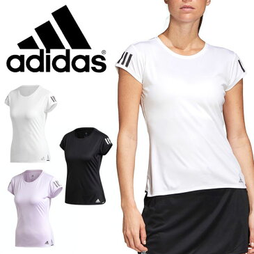 30%OFF 半袖 Tシャツ adidas レディース TENNIS CLUB 3ST TEE 吸汗速乾 テニスウェア スポーツウェア 部活 クラブ 練習 合宿 3本ライン 2020春新色 FRO19【あす楽対応】
