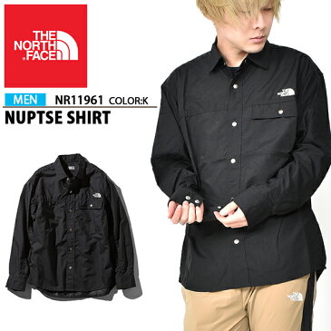 20%off 送料無料 ヌプシシャツ THE NORTH FACE ザ・ノースフェイス Nuptse Shirt ヌプシシャツ メンズ 切り替え 長袖シャツ 撥水 ブラック nr11961