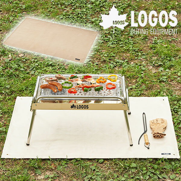 ゆうパケット対応可能! 耐熱約500℃ ロゴス LOGOS たき火台シート・ワイド 80×130cm 耐火シート 大判 グッズ 焚き火台 焚火台 バーベキュー BBQ アウトドア キャンプ グランピング レジャー 81064023