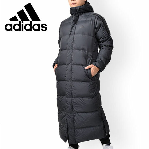 30%off 送料無料 ロング丈 軽量 ダウンジャケット アディダス adidas メンズ LT ダウン コート アウター ロングコート スポーツ観戦 IZG99