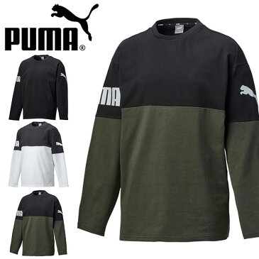 プーマ メンズ 長袖 Tシャツ PUMA POWER オーバーサイズLS Tシャツ ロンT スポーツ カジュアル スポカジ 2022秋新作 671878