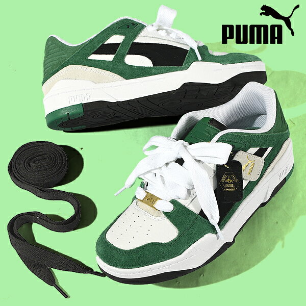 40%off 送料無料 プーマ メンズ 本革 レザー スニーカー PUMA スリップストリーム ARCHIVE REMASTERED ローカット シューズ 靴 2023春新作 392081 ホワイト グリーン