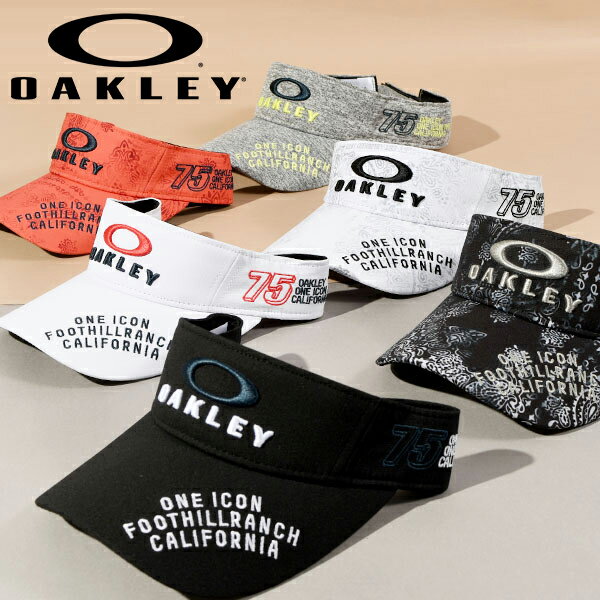 送料無料 ゴルフ サンバイザー メンズ オークリー OAKLEY キャップ アジャスター 帽子 GOLF ゴルフ ウェア コンペ 景品 プレゼント FOS901581 2023秋冬新作 得割24