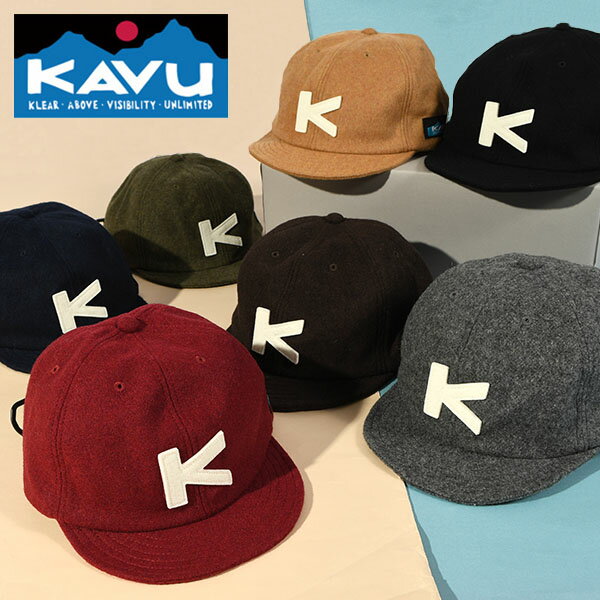 ゆうパケット発送！ 送料無料 KAVU カブー ウール ベースボール キャップ CAP 帽子 メンズ レディース レトロ クラシック ショートバイザー アウトドア カジュアル MADE IN NIPPON 日本製 20 off