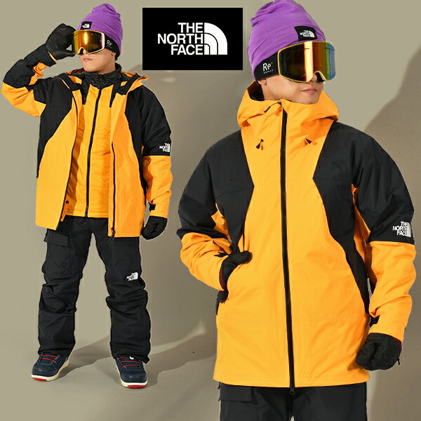 Lサイズのみ 送料無料 ノースフェイス メンズ 3way 中綿 スノーボード ウェア スキー THE NORTH FACE スノーバード トリクライメイト ジャケット Snowbird Triclamete Jacket イエロー NS62310 2023-2024冬新作 25%off