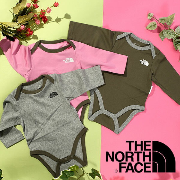 ゆうパケット発送！送料無料 ノースフェイス ロンパース 長袖 ベビー キッズ THE NORTH FACE B L/S Cotton Rompers ベビー ロングスリーブ コットン ロンパース 子供 NTB82353 2023秋冬新作