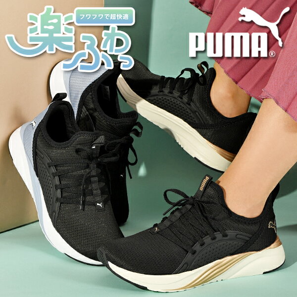 送料無料 プーマ レディース スニーカー 履き心地抜群 ふわふわインソール PUMA SOFTRIDE ソフィア 2 ウィメンズ ローカット シューズ 靴 2023秋冬新色 377903