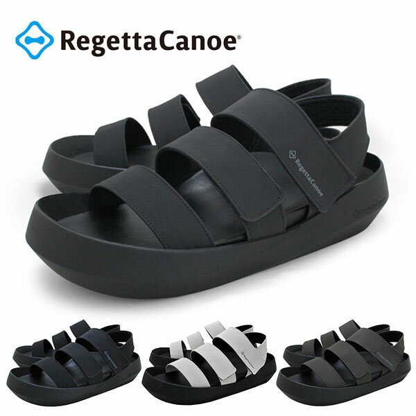 リゲッタカヌー サンダル メンズ 送料無料 リゲッタカヌー メンズ 軽量 サンダル 4.0cmヒール Regetta Canoe バックベルトサンダル コンフォートサンダル ベルクロ 日本製 カジュアル CJEW7604