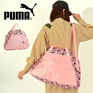 送料無料 プーマ レディース ショルダーバッグ PUMA AT ESS GRIP BAG Q3 総柄 スポーツバッグ トレーニング ジム バッグ カバン 鞄 2023秋冬新作 090012