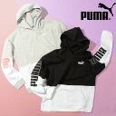 送料無料 プーマ キッズ ガールズ スウェット パーカー PUMA POWER カラーブロック フーディースウェット FL ジュニア 子供 女の子 裏起毛 プルオーバー ジャージ トレーナー スエット 子供服 2023秋冬新作 678518