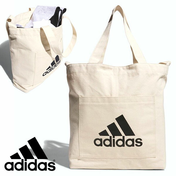 送料無料 アディダス トートバッグ adidas キャンバストートバッグ 28L ショッパー マイバッグ 買い物袋 旅行 バッグ かばん 2024春夏新作 IEH95 1