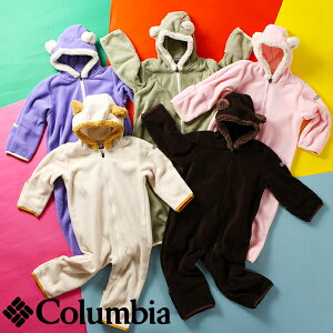 送料無料 コロンビア くま耳 カバーオール フリース Columbia タイニーベアIIバンティング ベビー 赤ちゃん 服 子供服 男の子 女の子 ロンパース 前開き つなぎ もこもこ 長袖 防寒 出産祝い ギフト プレゼント 2023秋冬新色