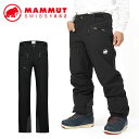 送料無料 MAMMUT マムート メンズ スキー スノーボード ウェア パンツ ボトムス Stoney HS Pants Men black-white スノボ 2023-2024冬新作 20%off