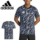 ゆうパケット発送!送料無料 アディダス メンズ レディース 半袖 Tシャツ adidas プラクティス グラフィック ジャージー 総柄 プラクティスシャツ プラ...
