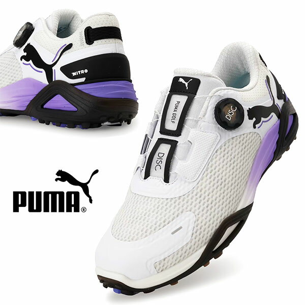 送料無料 プーマ ゴルフシューズ メンズ PUMA シャドウキャット ニトロ ディスク GOLF ゴルフ スパイクレス シューズ 靴 BOA ボア ダイヤル式 ...