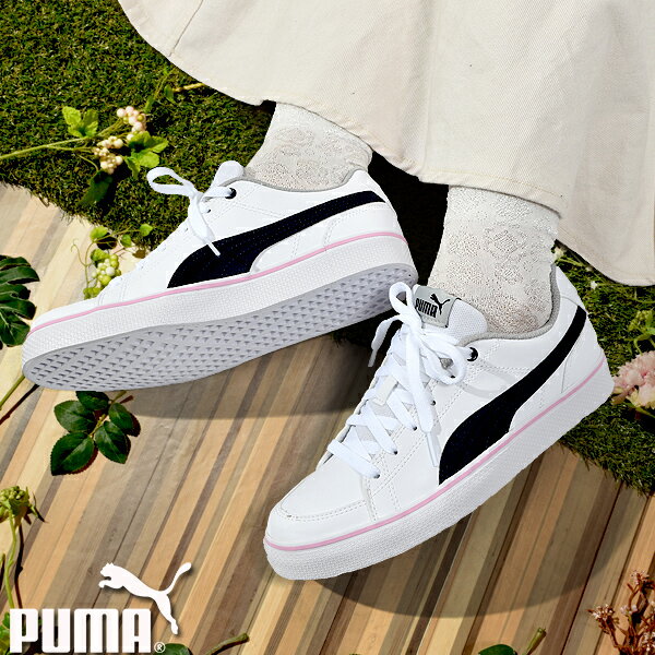 25%off 送料無料 プーマ スニーカー レディース PUMA キッズ コートポイント VULC V2 BG シューズ 靴 ローカット 子供シューズ 子供靴 通学 白 ホワイト ブラック 黒 COURTPOINT 362947