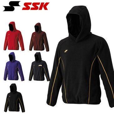 送料無料 SSK エスエスケイ フリースジャケット 長袖パーカ 裏タフタ メンズ レディース トレーニングウェア 長袖 パーカー プルオーバー 防寒 野球 スポーツ ウェア BWF1700PL 得割20
